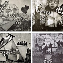 《集体记忆--无法重寻的过往5》/《集体记忆--无法重寻的过往6》/《集体记忆--无法重寻的过往7》/《集体记忆--无法重寻的过往3》石版画