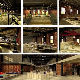 《旧工厂改造-loft式设计工作室》