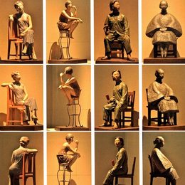 《座像&bull;坐象系列：未识深闺/不囿成规/红色记忆/孤独的心》