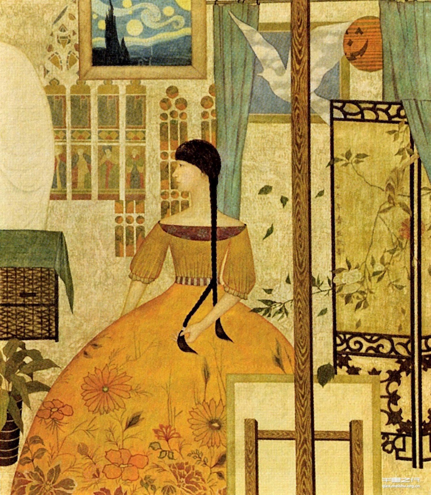 《画事-紫、绿、红、兰、黄》