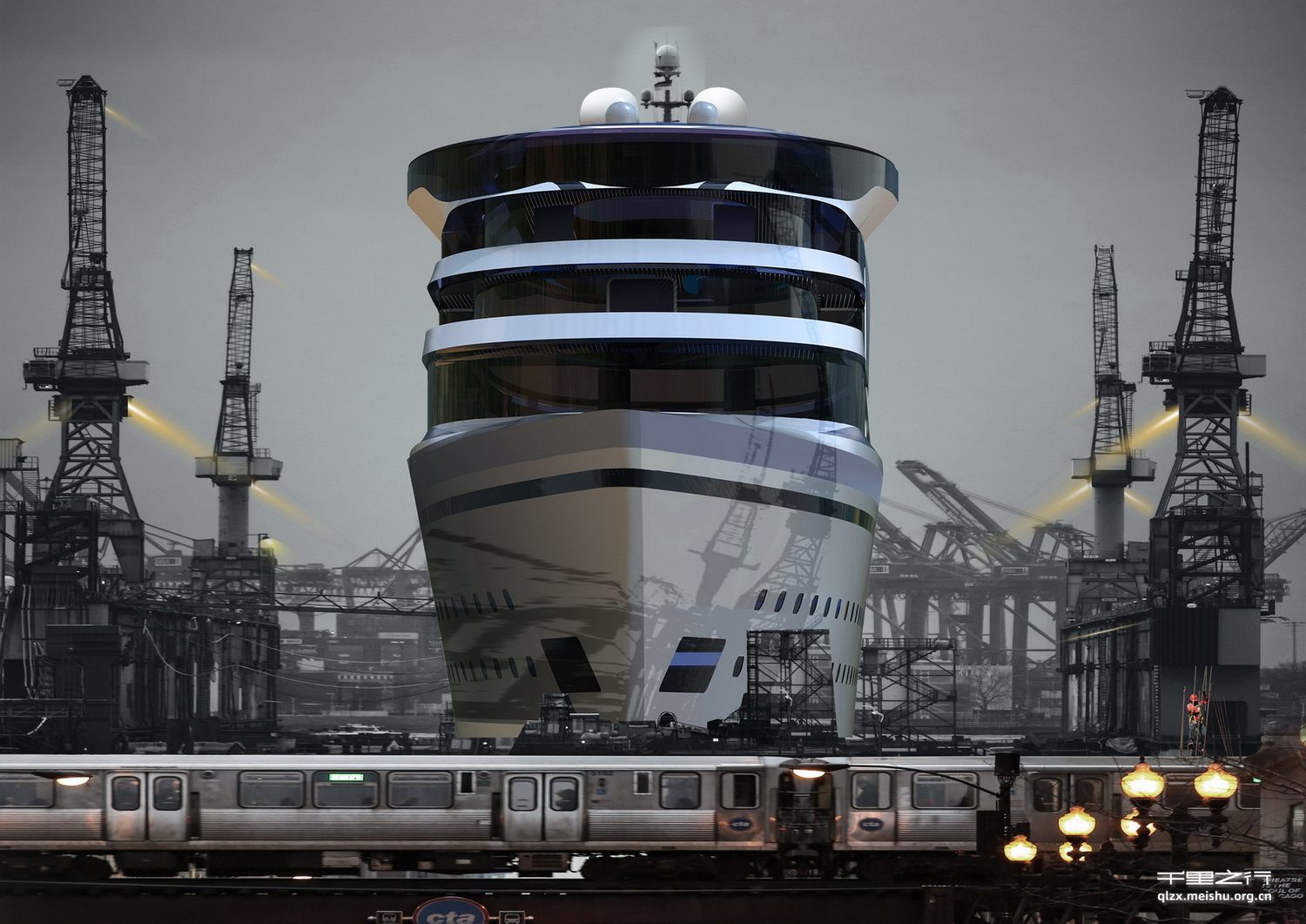 《千里江山邮轮》