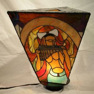 敦煌壁画伎乐图的彩色镶嵌玻璃